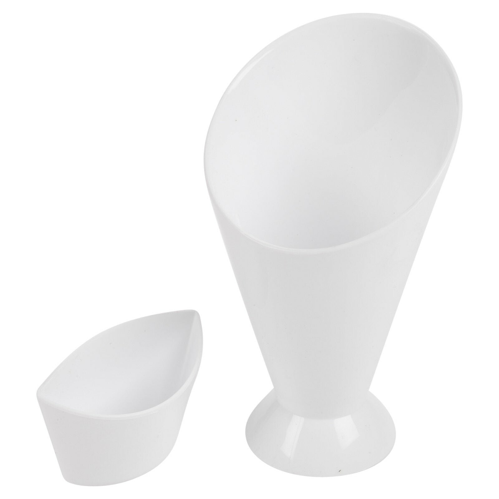 Chips French Fries & KetchUp Dipper Snack Holder Basket Stand Cones 2 Section UK Chips French Fries & KetchUp Dipper Snack Holder Basket Stand Cones 2 Section UK